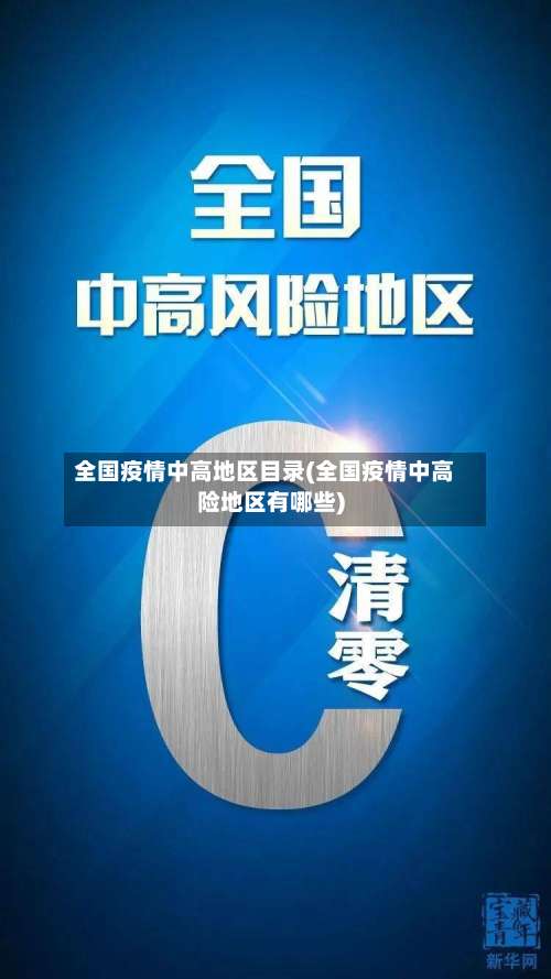 全国疫情中高地区目录(全国疫情中高险地区有哪些)-第1张图片